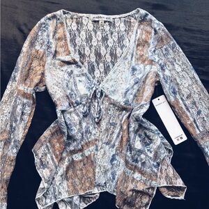 Madden Girl Multicolor Lace Blouse
